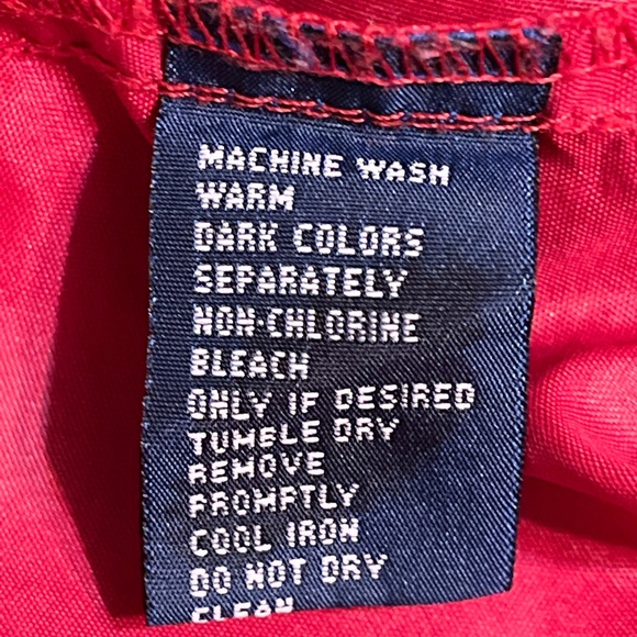 Vintage Chaps Ralph Lauren Windbreaker Jacket, Red Navy | L - Picture 14 of 16